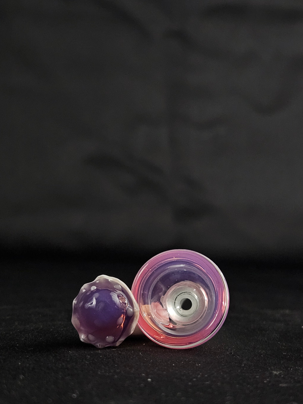 14mm 1 hole sculpted mushroom