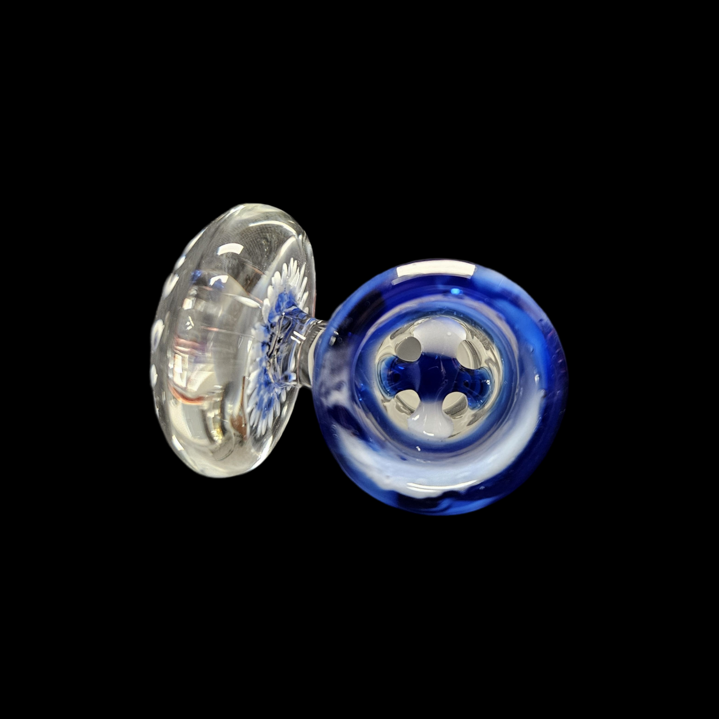 Marbled cobalt and white shower head Collab