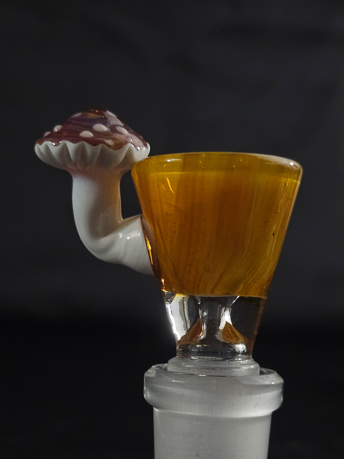 14mm 1 hole sculpted mushroom