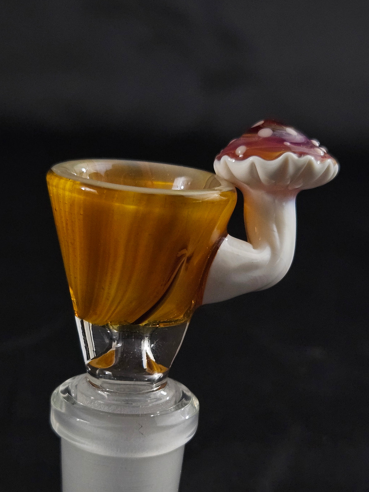 14mm 1 hole sculpted mushroom