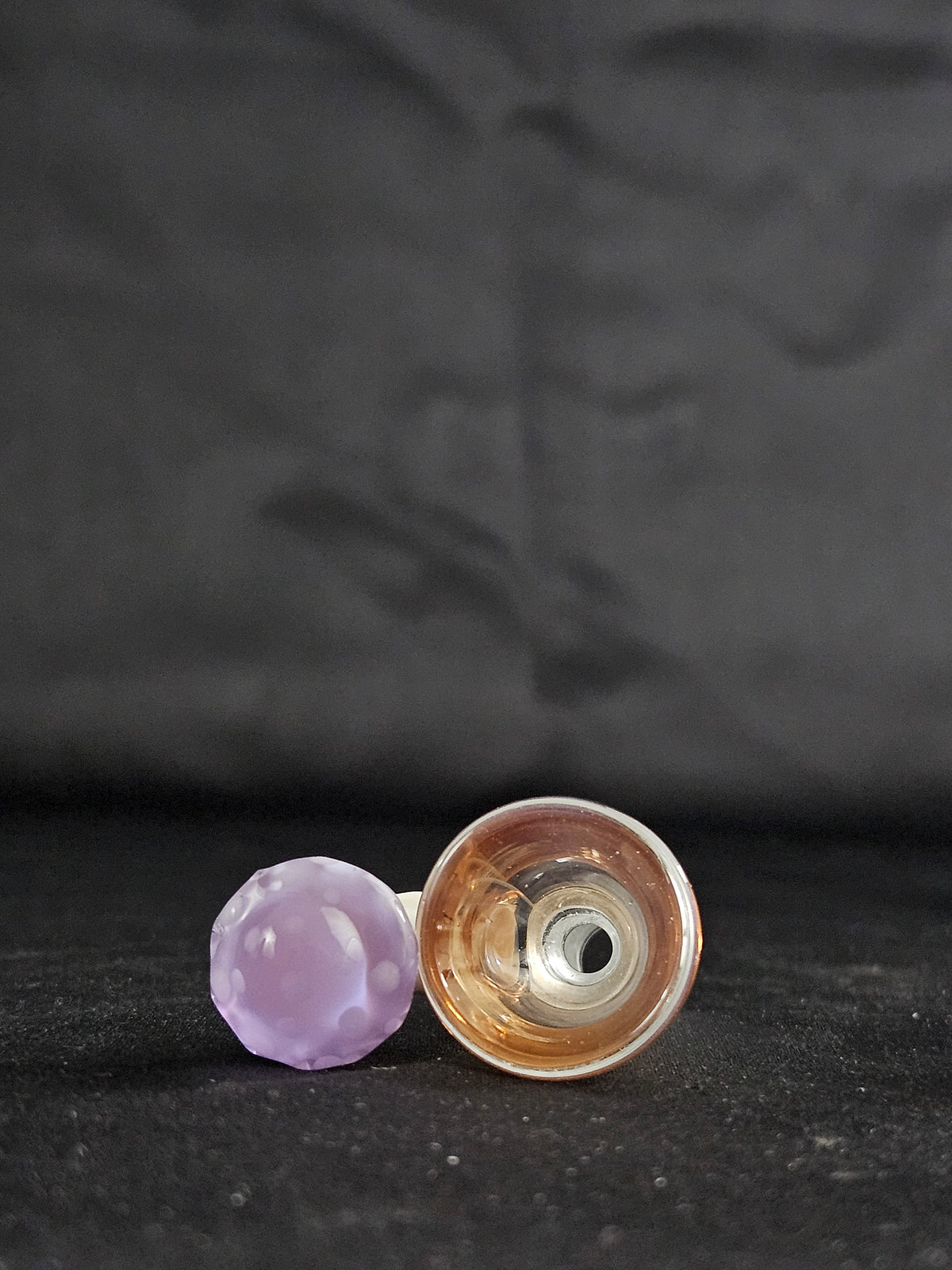 14mm 1 hole sculpted mushroom
