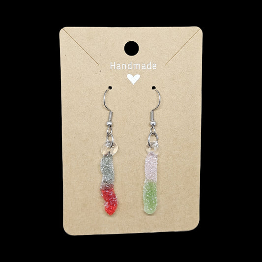 Gummy worms earrings