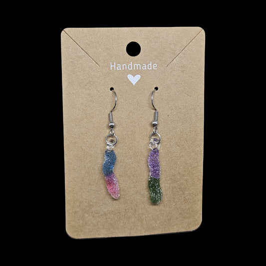 Gummy worms earrings