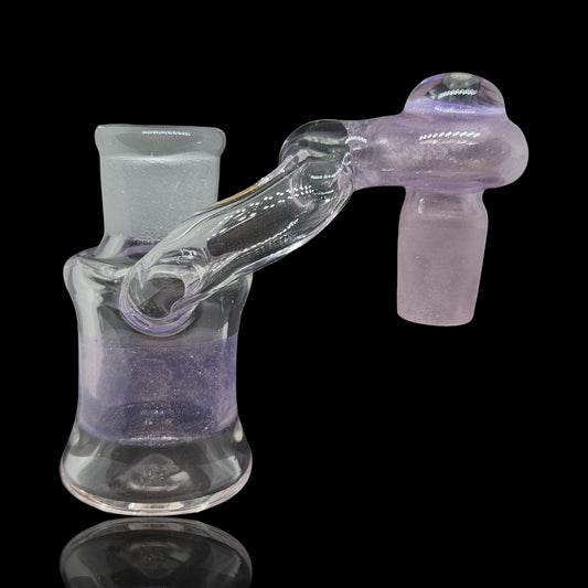 18mm Uv Rose quartz over icy white satin